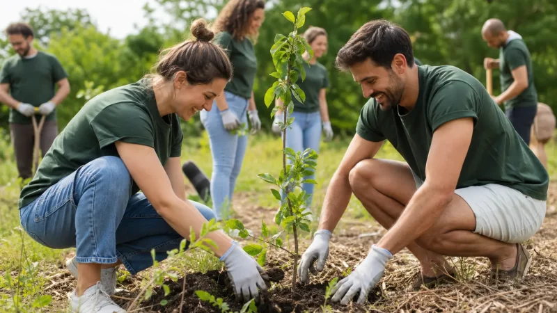 Nettoyage participatif ou plantation d&rsquo;arbres : le team building nature qui laisse une trace positive